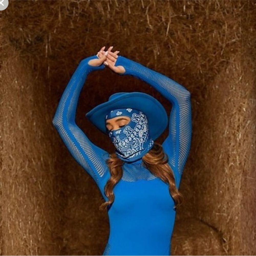 Blue Paisley Balaclava